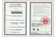 鑫藍(lán)電子組織機構(gòu)代碼證